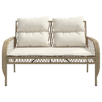 Set Divano da Giardino 4 pz con Cuscini Beige in Polyrattan - homemem39