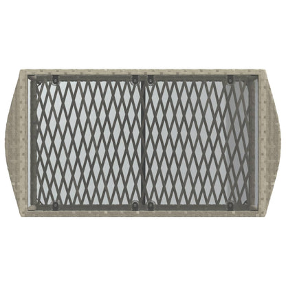 Set Divano da Giardino 4pz con Cuscini Grigio Chiaro Polyrattan | homemem39