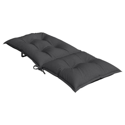 Cuscini Sedia Schiena Alta 6 Antracite Mélange 120x50x7 Tessuto | homemem39