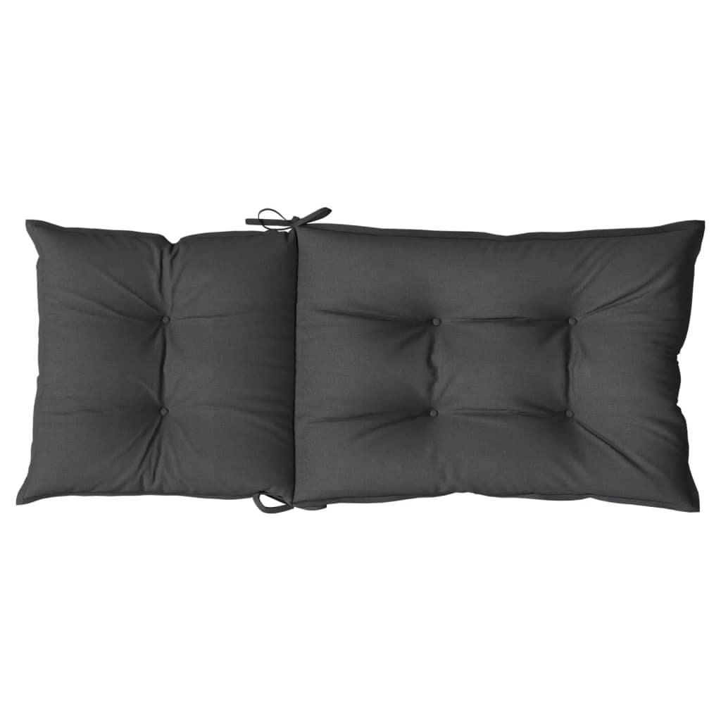 Cuscini Sedia Schiena Alta 6 Antracite Mélange 120x50x7 Tessuto | homemem39
