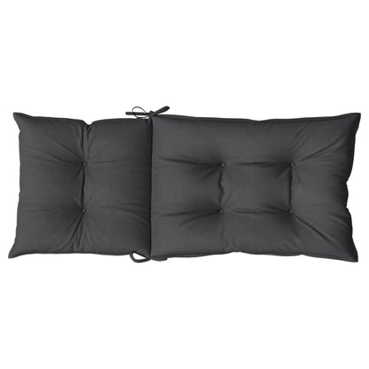Cuscini Sedia Schiena Alta 6 Antracite Mélange 120x50x7 Tessuto | homemem39