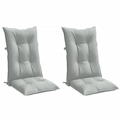 Cuscini Sedia Schiena Alta 2 Grigio Mélange 120x50x7 Tessuto | homemem39