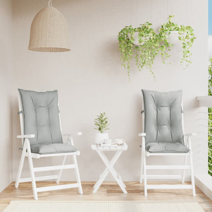 Cuscini Sedia Schiena Alta 2 Grigio Mélange 120x50x7 Tessuto | homemem39