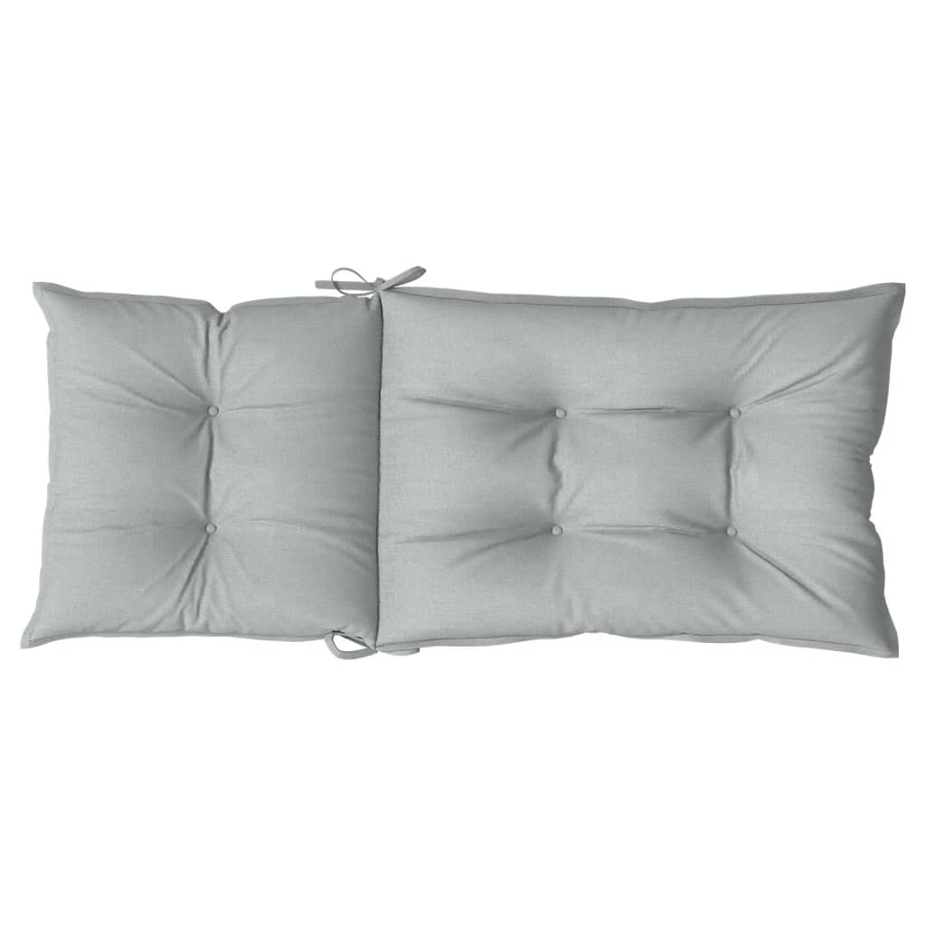 Cuscini Sedia Schiena Alta 2 Grigio Mélange 120x50x7 Tessuto | homemem39