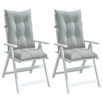 Cuscini Sedia Schiena Alta 2 Grigio Mélange 120x50x7 Tessuto | homemem39