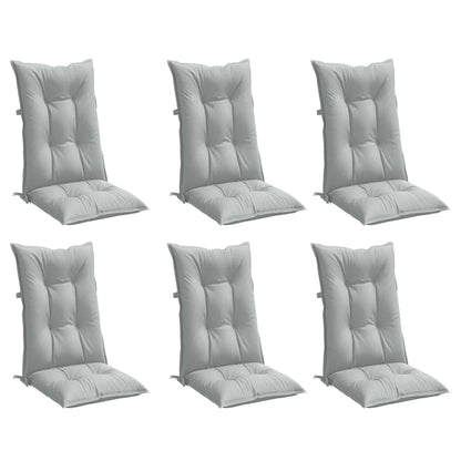 Cuscini Sedia Schiena Alta 6 Grigio Mélange 120x50x7 Tessuto | homemem39