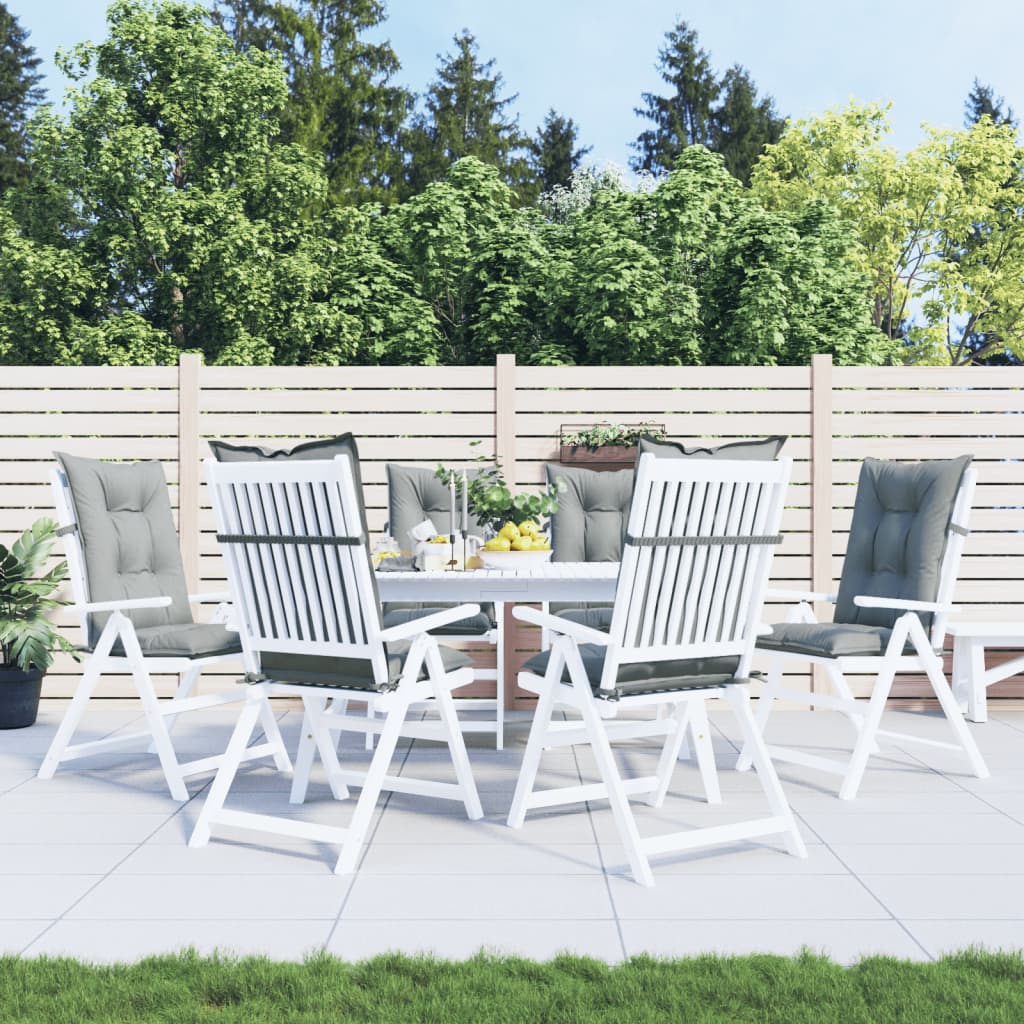 Cuscini Sedia Schiena Alta 6 Grigio Mélange 120x50x7 Tessuto | homemem39