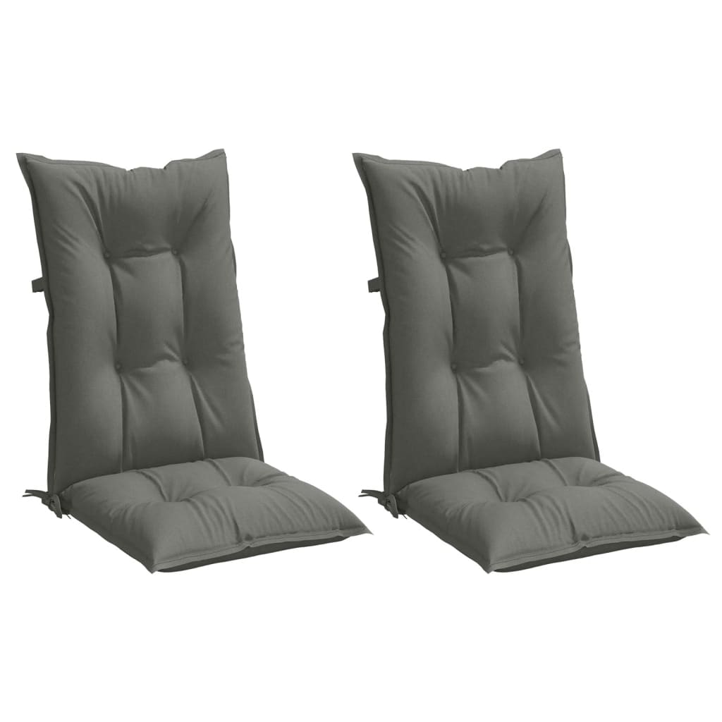 Cuscini Sedia Schiena Alta 2 Grigio Mélange 120x50x7 Tessuto | homemem39