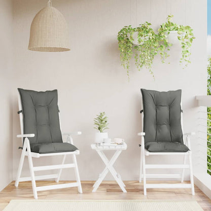Cuscini Sedia Schiena Alta 2 Grigio Mélange 120x50x7 Tessuto | homemem39