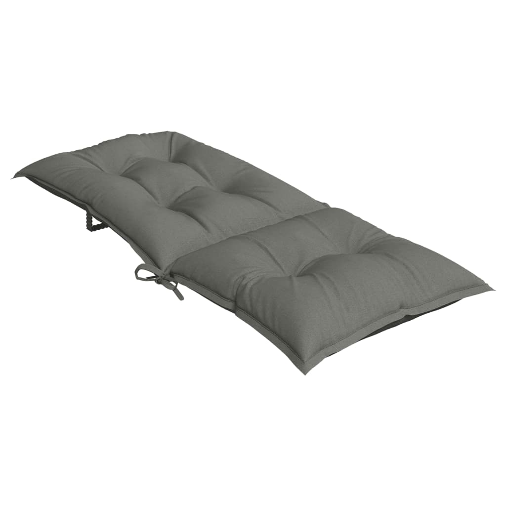 Cuscini Sedia Schiena Alta 2 Grigio Mélange 120x50x7 Tessuto | homemem39
