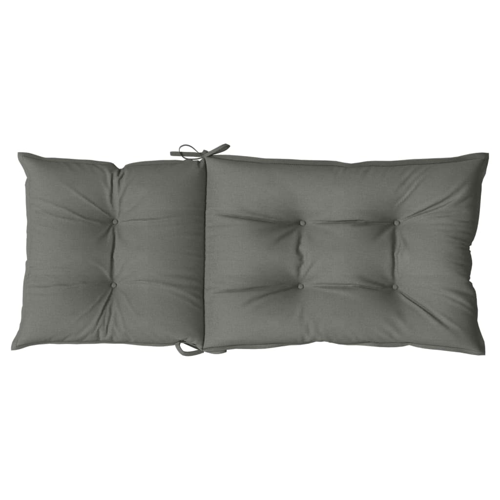 Cuscini Sedia Schiena Alta 2 Grigio Mélange 120x50x7 Tessuto | homemem39