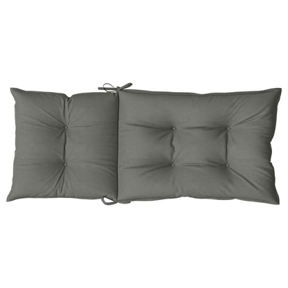 Cuscini Sedia Schiena Alta 2 Grigio Mélange 120x50x7 Tessuto | homemem39