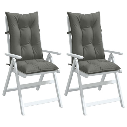 Cuscini Sedia Schiena Alta 2 Grigio Mélange 120x50x7 Tessuto | homemem39