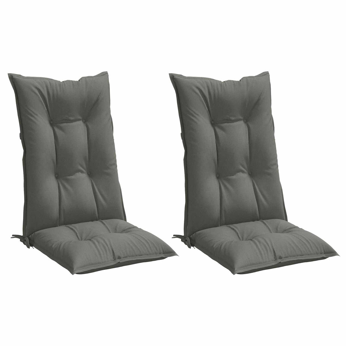Cuscini Sedia Schiena Alta 2 Grigio Mélange 120x50x7 Tessuto