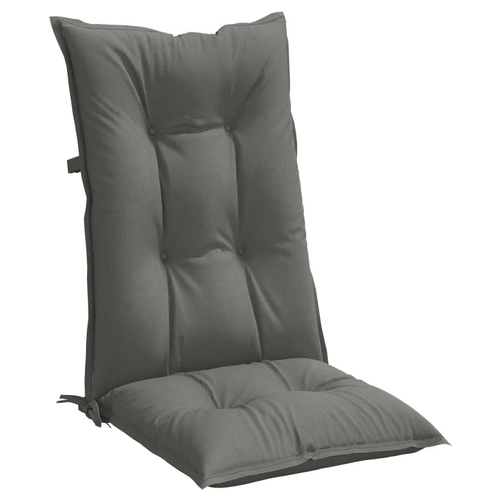 Cuscini Sedia Schiena Alta 4 Grigio Mélange 120x50x7 Tessuto | homemem39