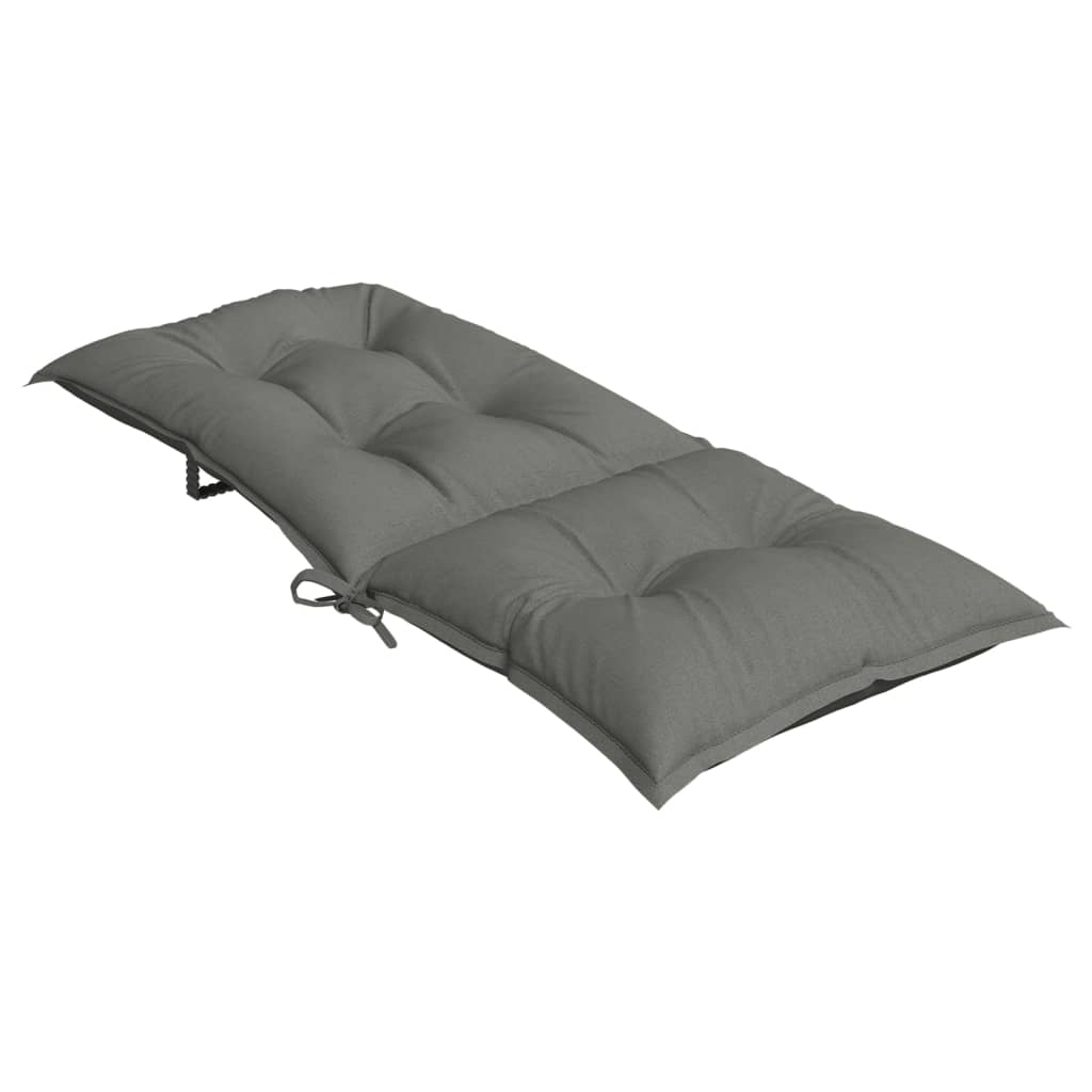 Cuscini Sedia Schiena Alta 4 Grigio Mélange 120x50x7 Tessuto | homemem39