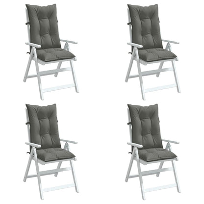 Cuscini Sedia Schiena Alta 4 Grigio Mélange 120x50x7 Tessuto | homemem39