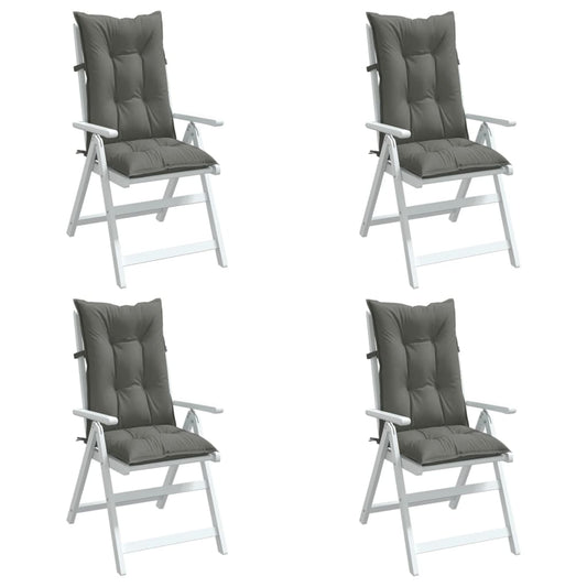 Cuscini Sedia Schiena Alta 4 Grigio Mélange 120x50x7 Tessuto | homemem39