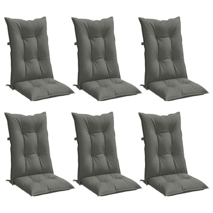 Cuscini Sedia Schiena Alta 6 Grigio Mélange 120x50x7 Tessuto | homemem39