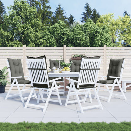 Cuscini Sedia Schiena Alta 6 Grigio Mélange 120x50x7 Tessuto | homemem39