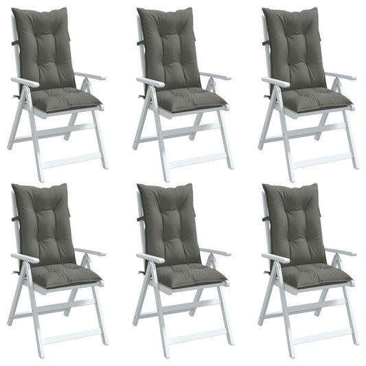Cuscini Sedia Schiena Alta 6 Grigio Mélange 120x50x7 Tessuto | homemem39