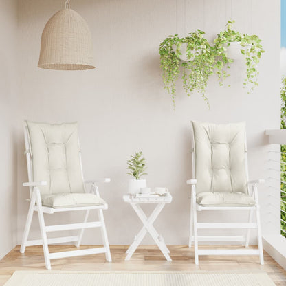 Cuscini Sedia Schiena Alta 2 Crema Mélange 120x50x7 Tessuto | homemem39