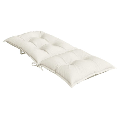 Cuscini Sedia Schiena Alta 2 Crema Mélange 120x50x7 Tessuto | homemem39