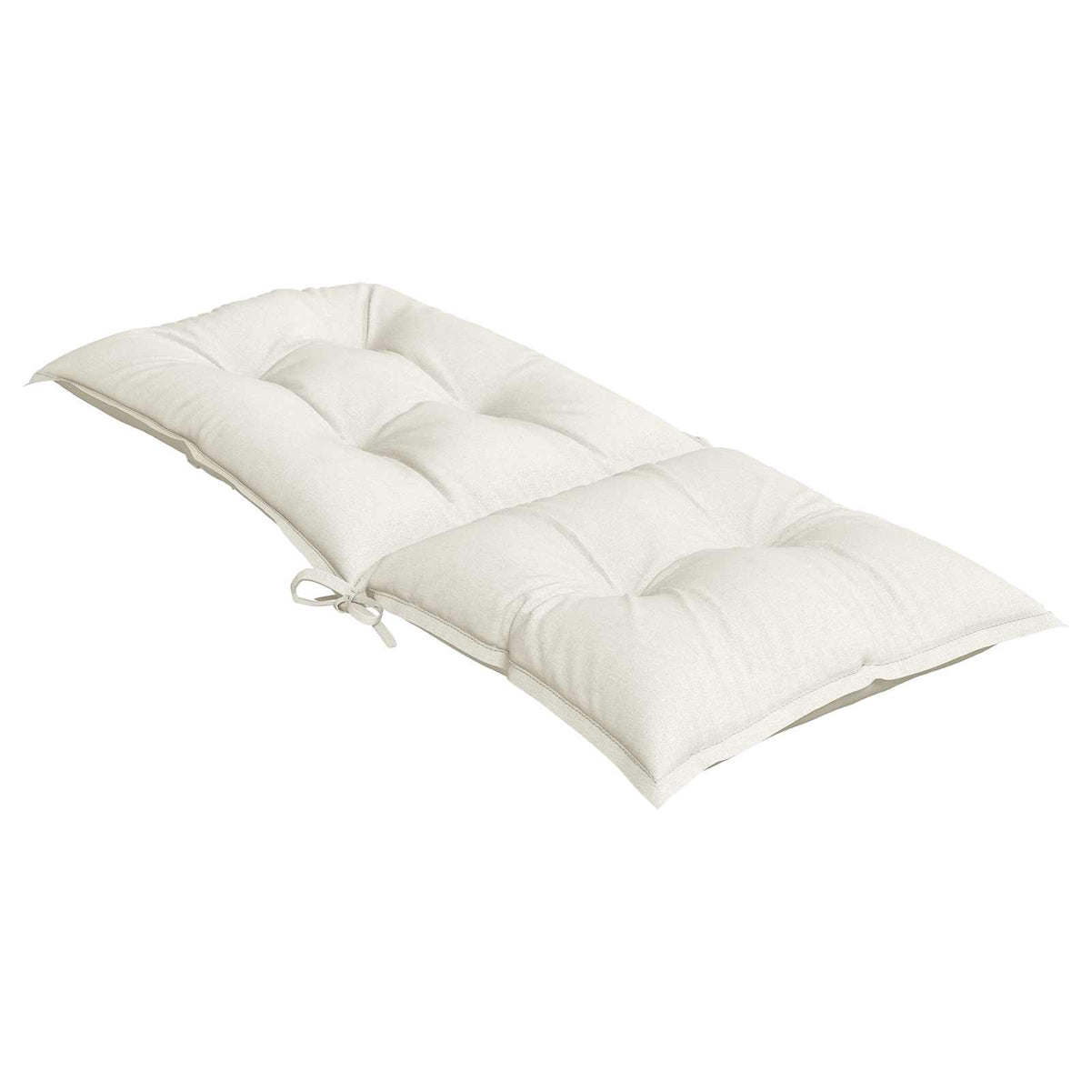 Cuscini Sedia Schiena Alta 2 Crema Mélange 120x50x7 Tessuto