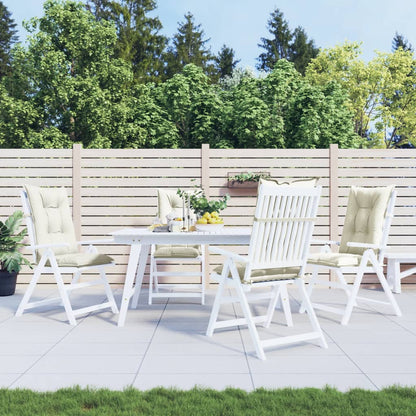 Cuscini Sedia Schiena Alta 4 Crema Mélange 120x50x7 Tessuto | homemem39