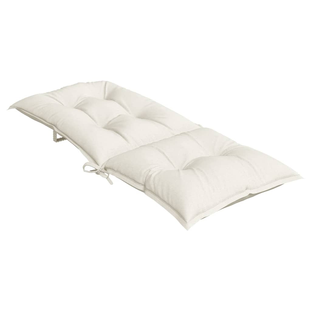 Cuscini Sedia Schiena Alta 4 Crema Mélange 120x50x7 Tessuto | homemem39