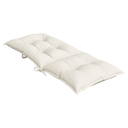 Cuscini Sedia Schiena Alta 4 Crema Mélange 120x50x7 Tessuto | homemem39