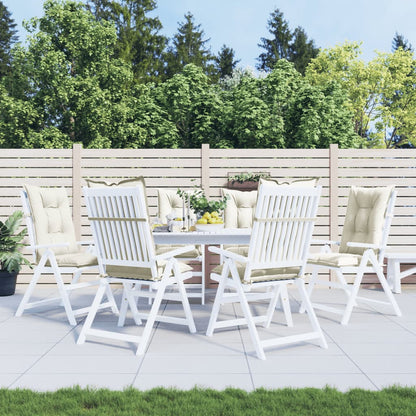 Cuscini Sedia Schiena Alta 6 Crema Mélange 120x50x7 Tessuto | homemem39