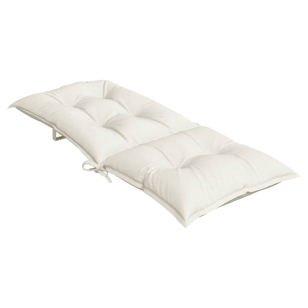 Cuscini Sedia Schiena Alta 6 Crema Mélange 120x50x7 Tessuto | homemem39