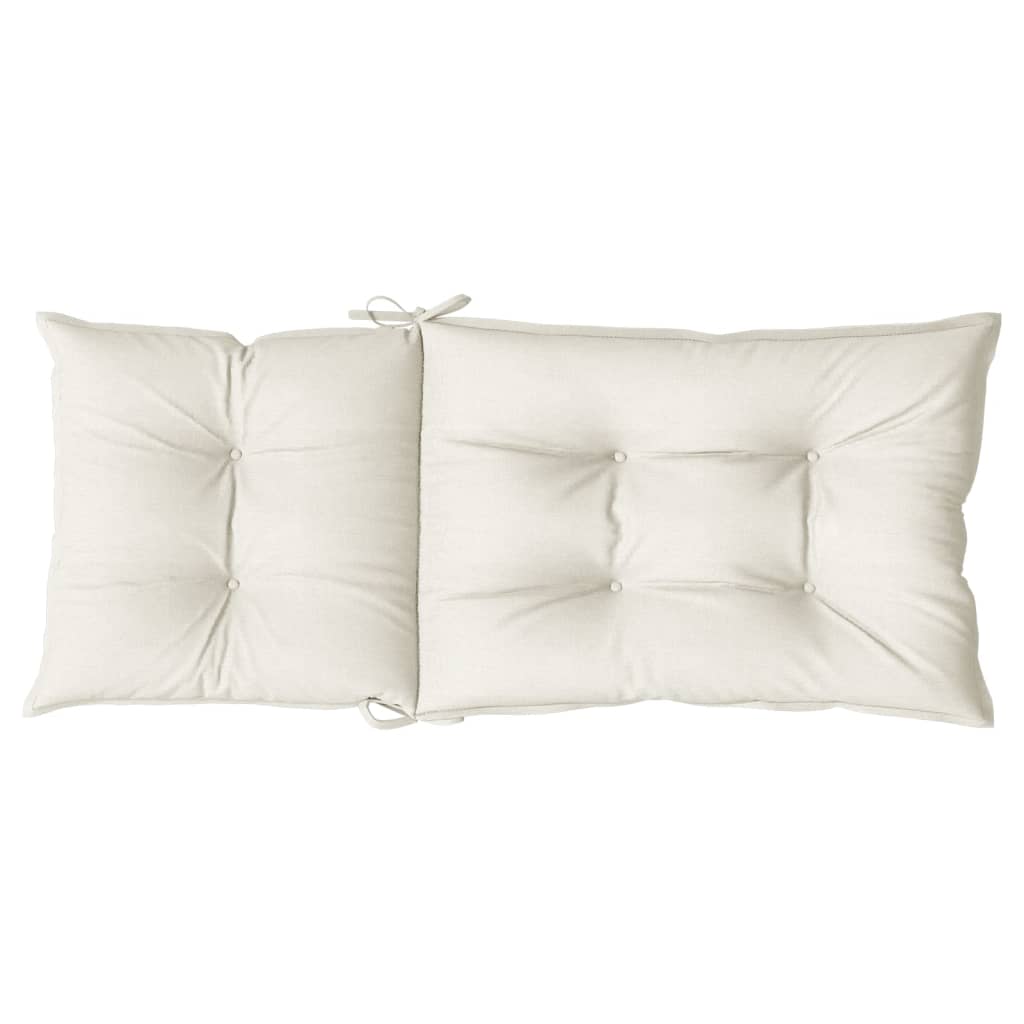 Cuscini Sedia Schiena Alta 6 Crema Mélange 120x50x7 Tessuto | homemem39