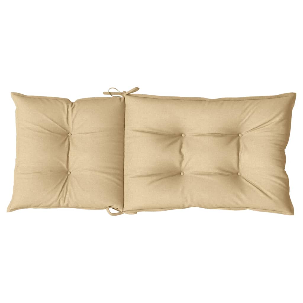 Cuscini Sedia Schiena Alta 6 Beige Mélange 120x50x7 Tessuto | homemem39