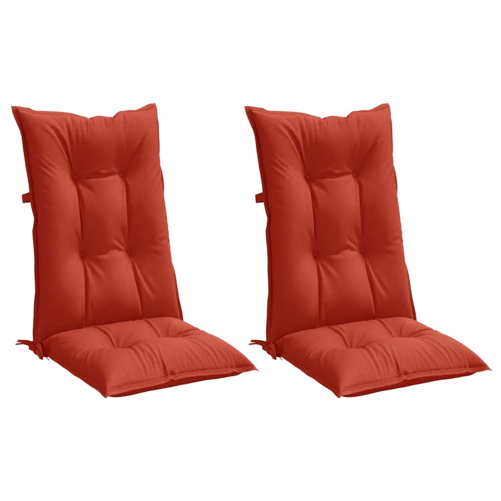 Cuscini Sedia Schiena Alta 2 Rosso Mélange 120x50x7 Tessuto | homemem39