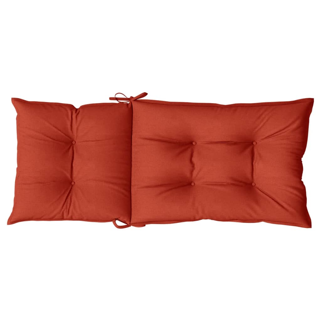 Cuscini Sedia Schiena Alta 2 Rosso Mélange 120x50x7 Tessuto | homemem39