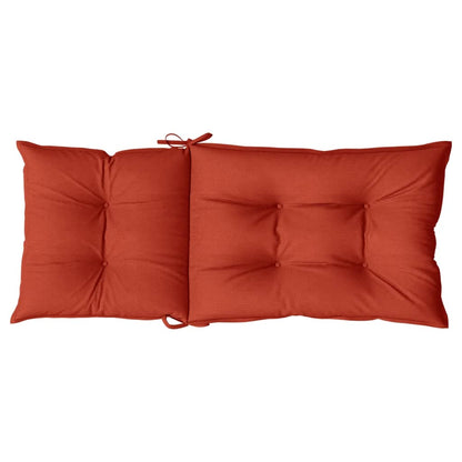 Cuscini Sedia Schiena Alta 2 Rosso Mélange 120x50x7 Tessuto | homemem39