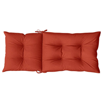 Cuscini Sedia Schiena Alta 4 Rosso Mélange 120x50x7 Tessuto | homemem39
