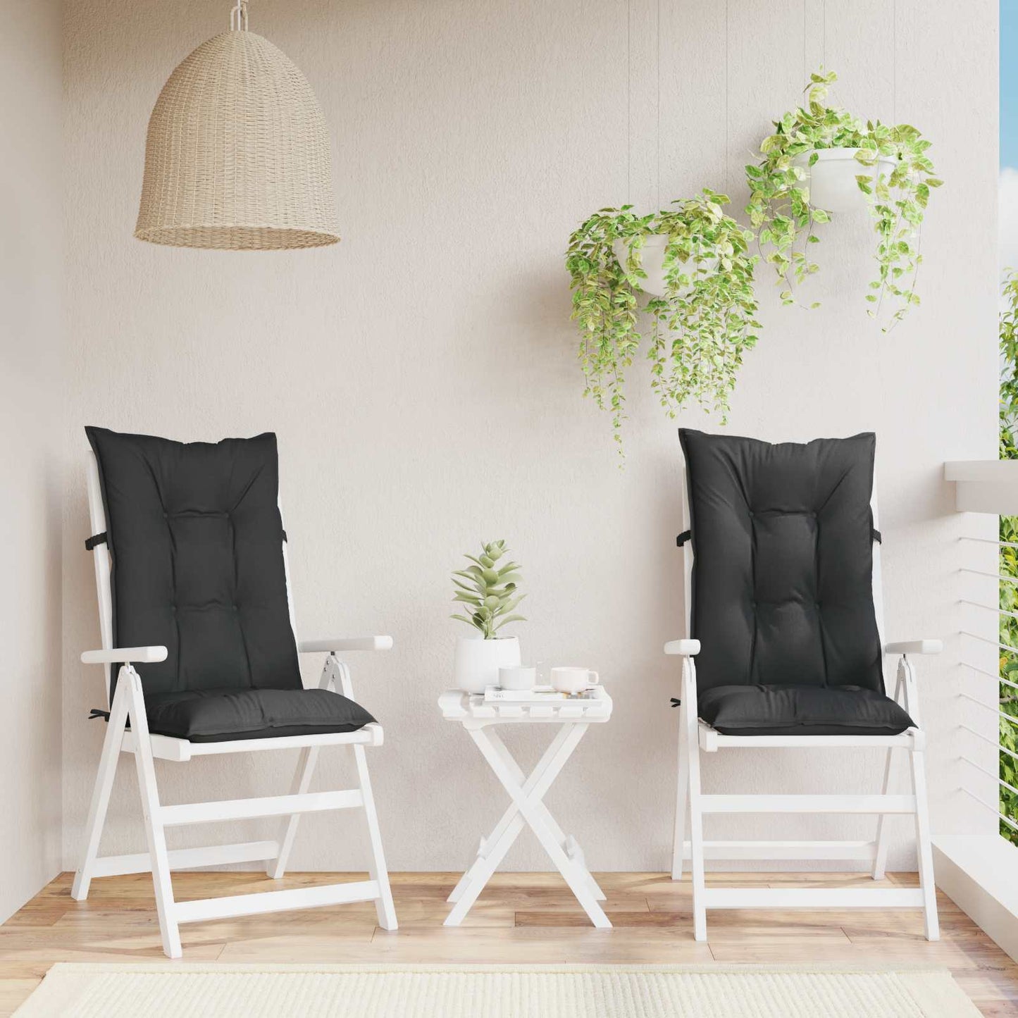 Set di cuscini per sedia alta 2 pcs Melange nero | homemem39