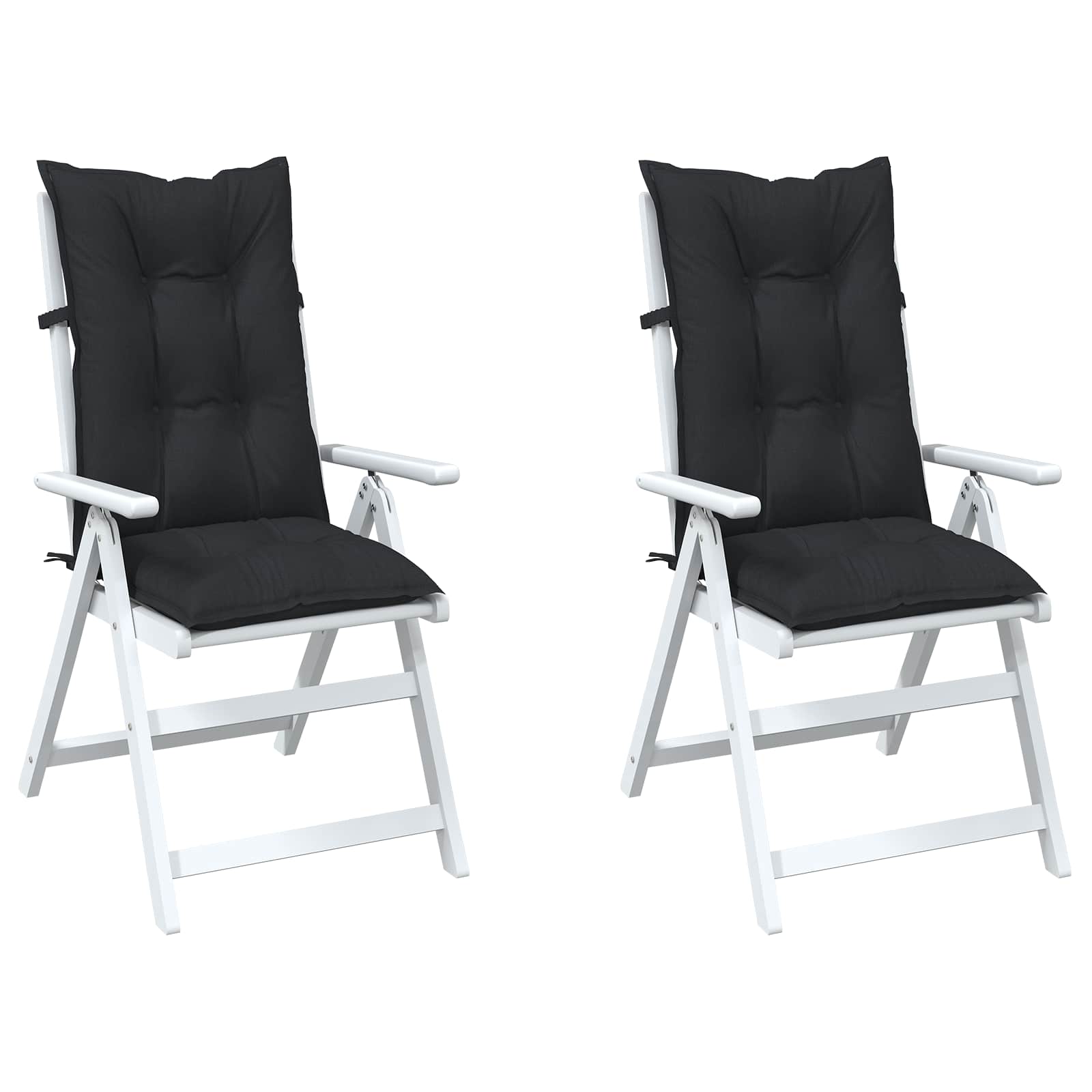 Set di cuscini per sedia alta 2 pcs Melange nero | homemem39