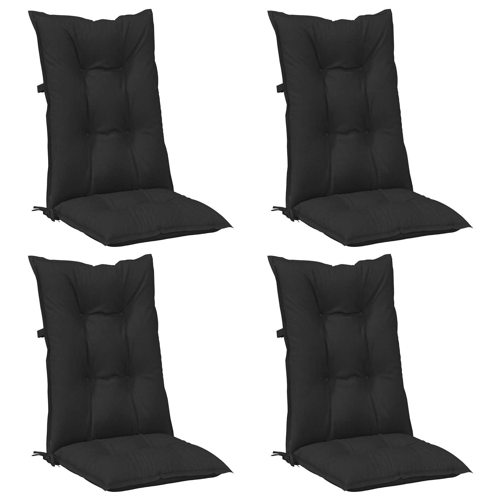 Set di cuscini per sedia alta 4 pcs Melange nero | homemem39
