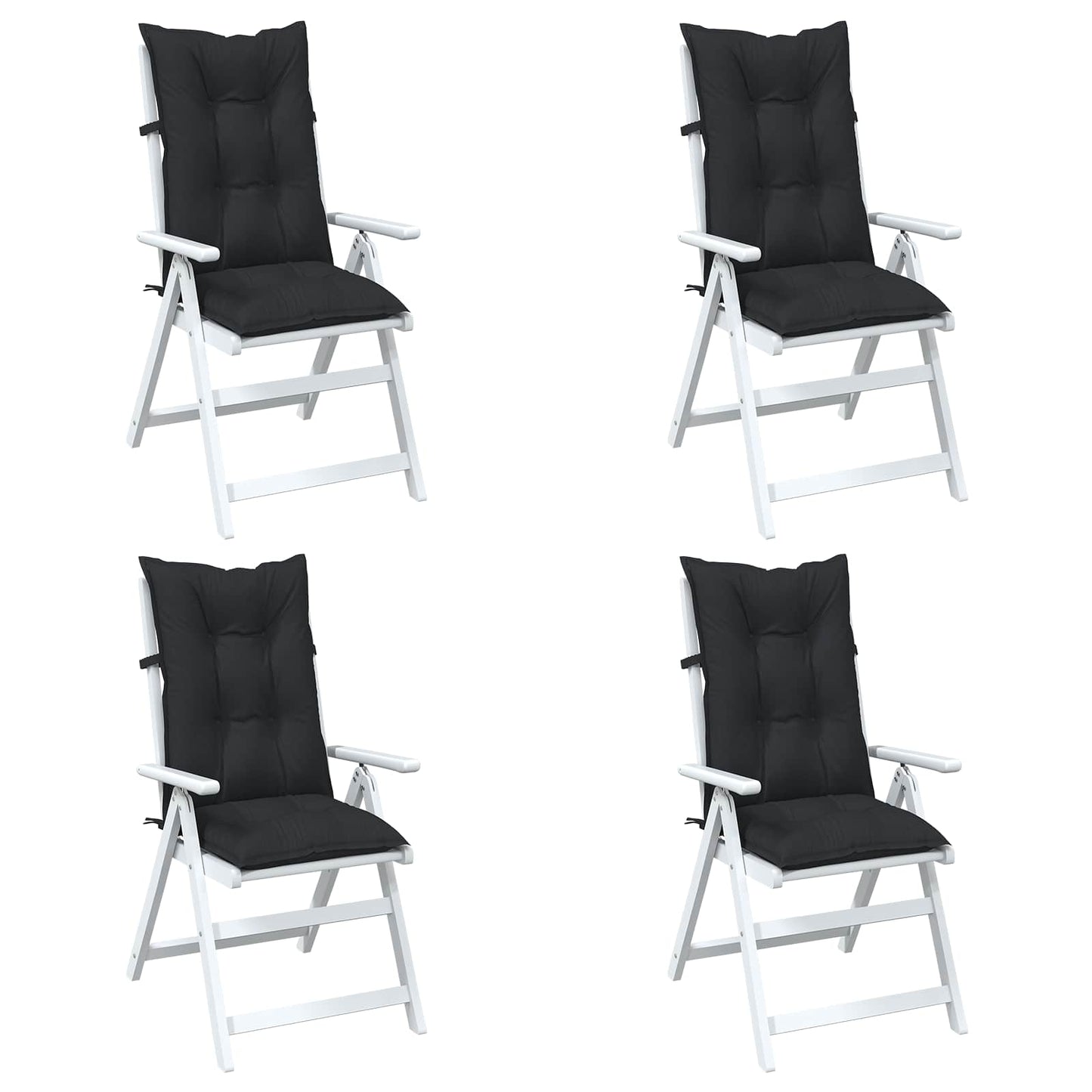 Set di cuscini per sedia alta 4 pcs Melange nero | homemem39