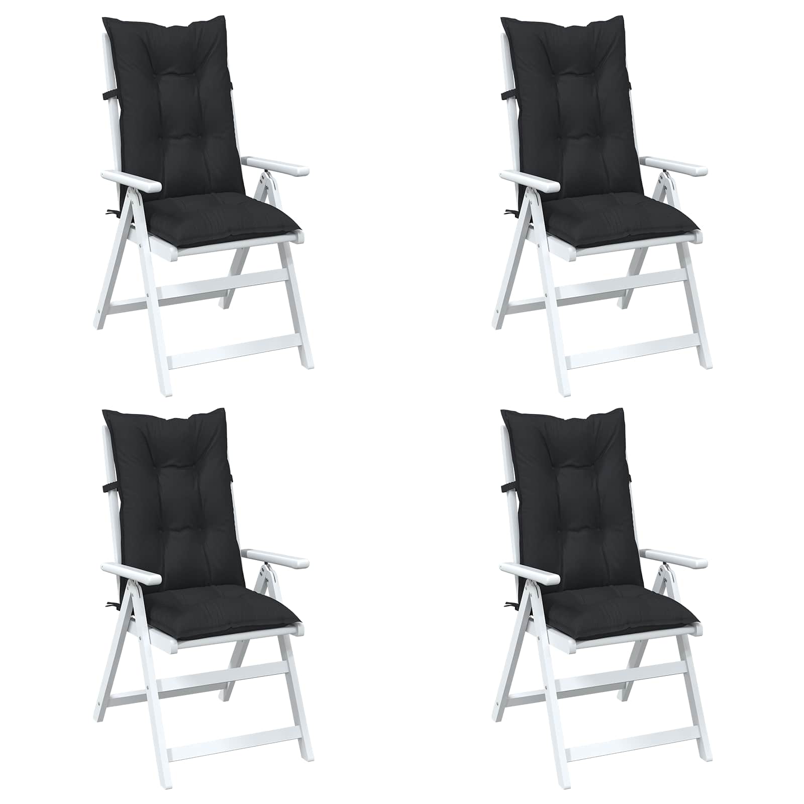 Set di cuscini per sedia alta 4 pcs Melange nero | homemem39