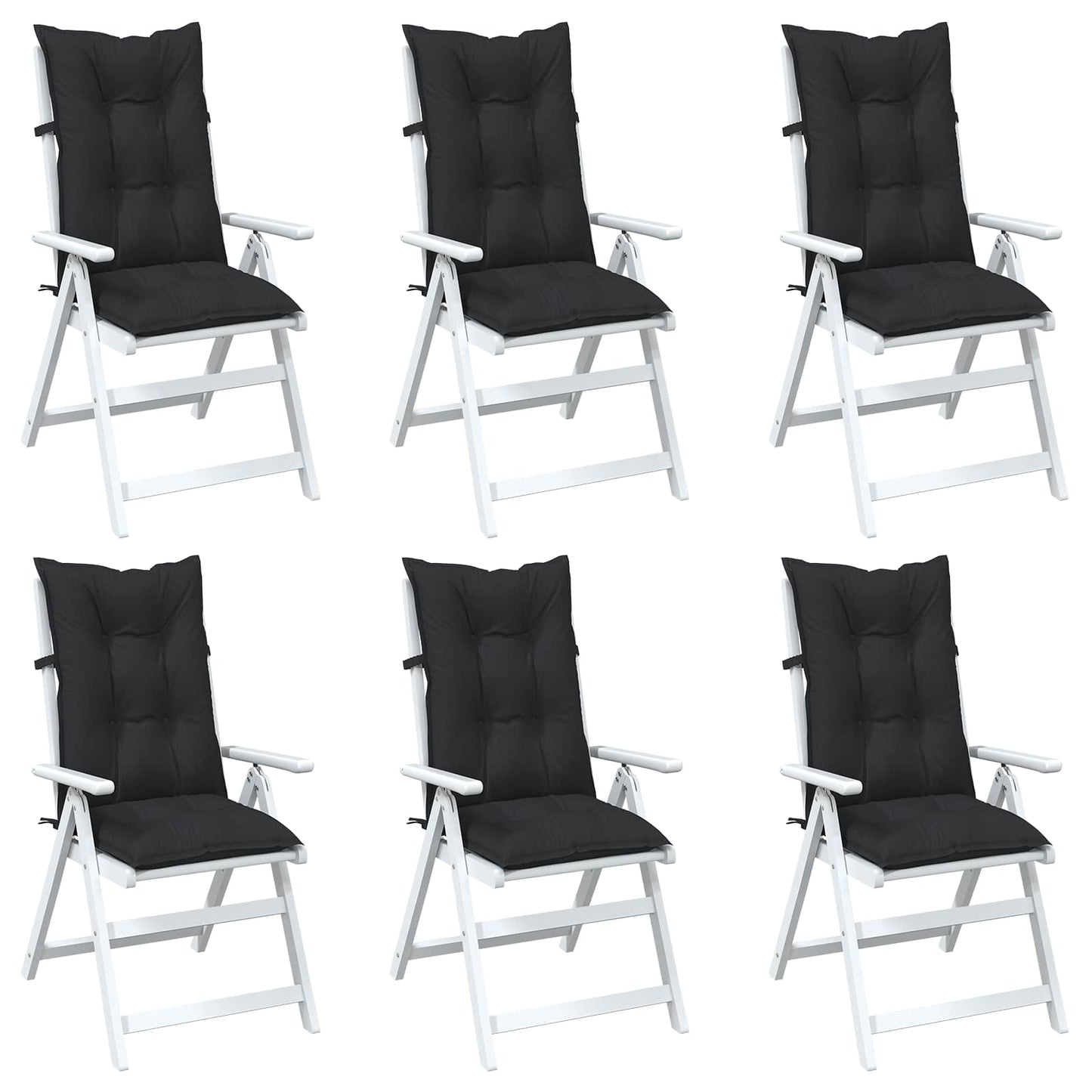Set di cuscini per sedia alta 6 pcs Melange nero | homemem39