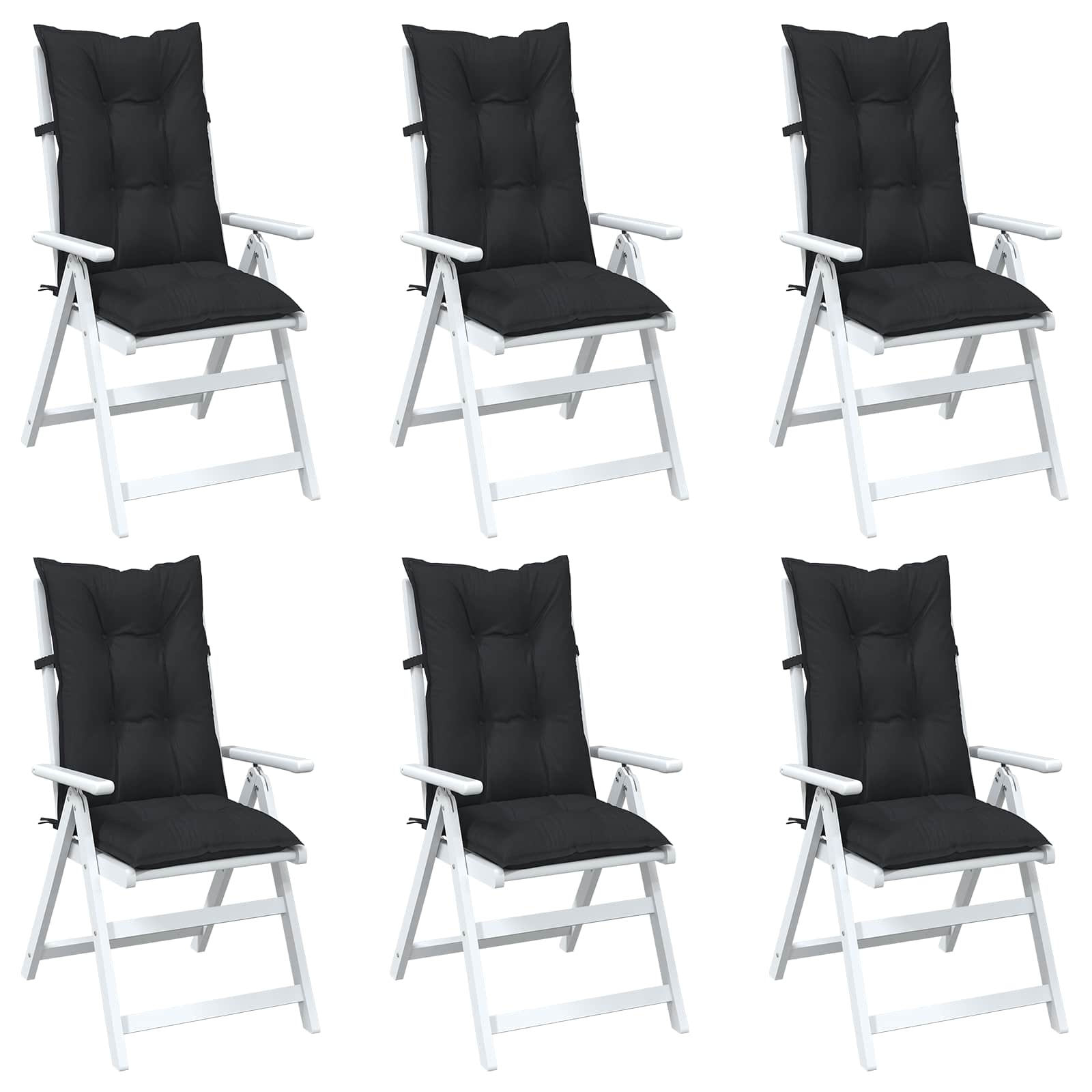 Set di cuscini per sedia alta 6 pcs Melange nero | homemem39