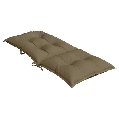 Cuscini Sedia Schiena Alta 2 Tortora Mélange 120x50x7 Tessuto | homemem39