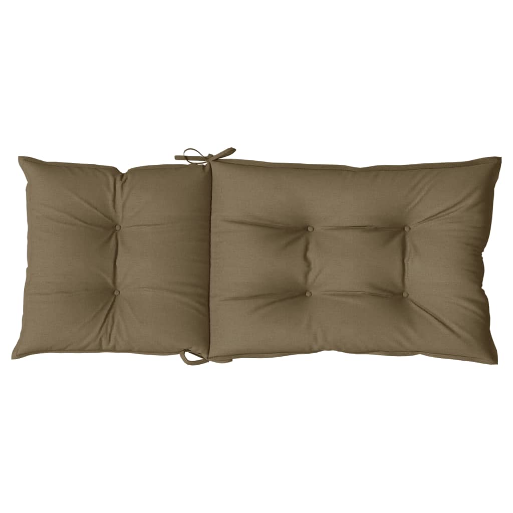 Cuscini Sedia Schiena Alta 2 Tortora Mélange 120x50x7 Tessuto | homemem39