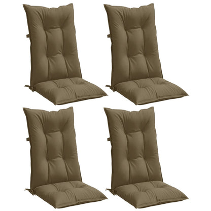 Cuscini Sedia Schiena Alta 4 Tortora Mélange 120x50x7 Tessuto | homemem39