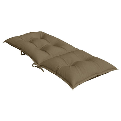 Cuscini Sedia Schiena Alta 4 Tortora Mélange 120x50x7 Tessuto | homemem39